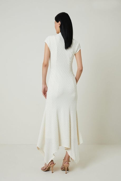 Textured Jersey Dramatic Hem Maxi Dress - Image 6