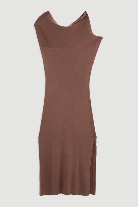 Cashmere Blend One Off The Shoulder Maxi Dress - Image 4