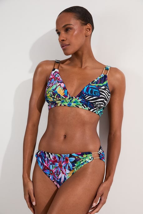 Tropical Floral Bikini Bottoms - Image 1