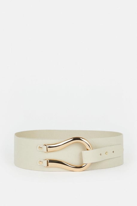 Leather Hardware Detail Waist Belt - Image 2
