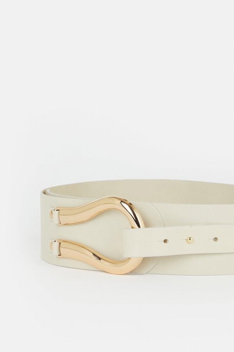 Leather Hardware Detail Waist Belt - Image 3