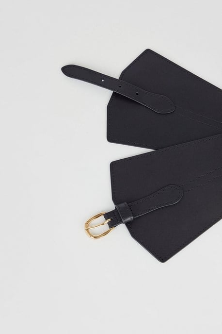 Leather Wide Waist Belt - Image 4