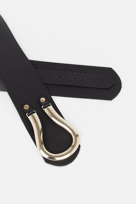 Leather Hardware Detail Waist Belt - Image 4