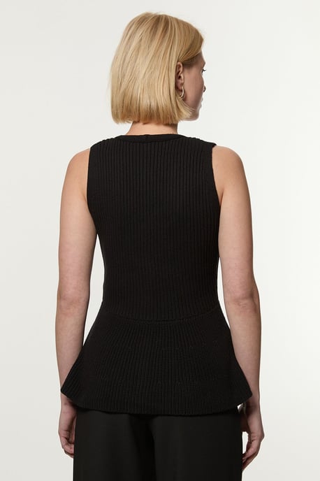 Ribbed Cotton Knitted Waistcoat - Image 5