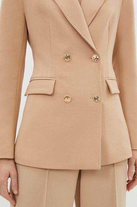 Compact Stretch Essential Tailored Doubled Breasted Blazer - Image 2
