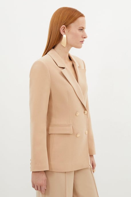 Compact Stretch Essential Tailored Doubled Breasted Blazer - Image 3