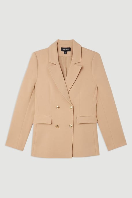 Compact Stretch Essential Tailored Doubled Breasted Blazer - Image 4