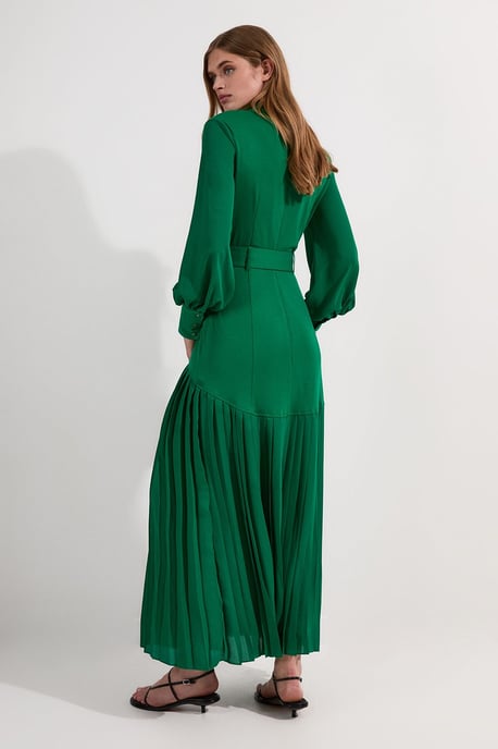 Jersey Ponte Georgette Mix Midi Dress - Image 5