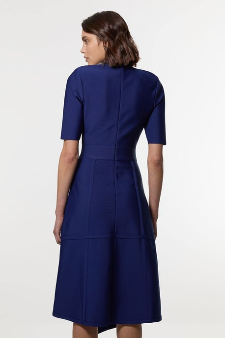 Figure Form Bandage Asymmetric Knit Midi Dress - Image 6