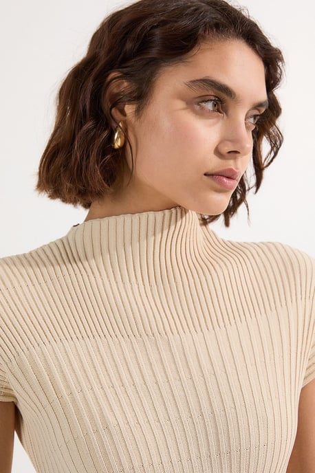 Stitch Detail Knit Midi Dress - Image 2