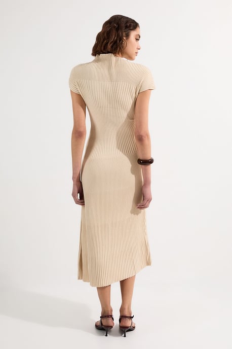 Stitch Detail Knit Midi Dress - Image 5
