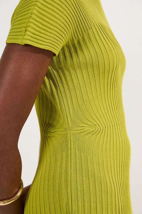 Stitch Detail Knit Midi Dress - Image 3