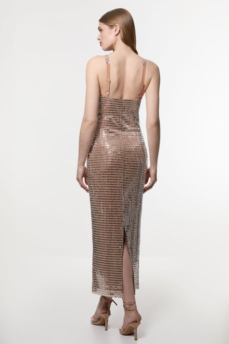 Premium Crystal Embellished Jersey Midi Dress - Image 6