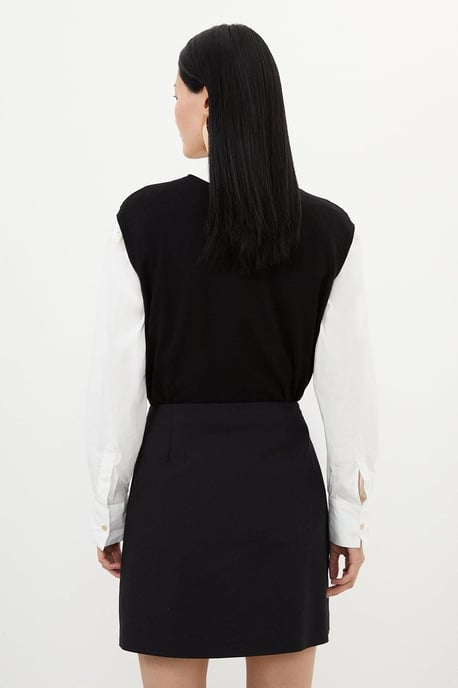 Techno Cotton Woven Skirt With Gold Clasp - Image 5