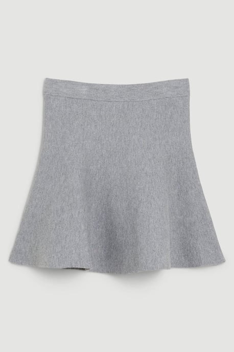 Compact Wool Look Knit Flippy Mini Skirt - Image 4