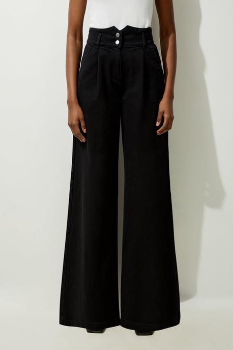 Denim Wide Leg Trousers - Image 2