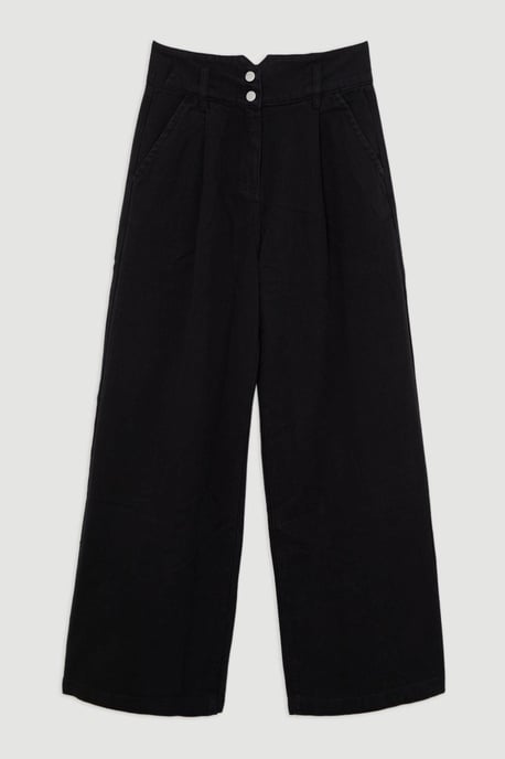 Denim Wide Leg Trousers - Image 4