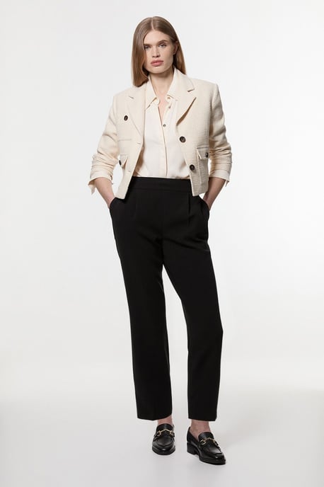 Compact Stretch Essential Tailored High Waist Slim Leg Trouser - Image 1