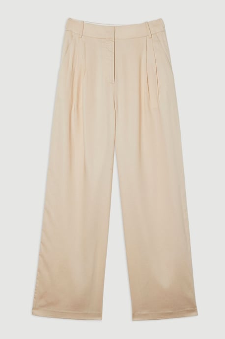 Premium Linen Wide Leg Tailored Trouser - Image 4