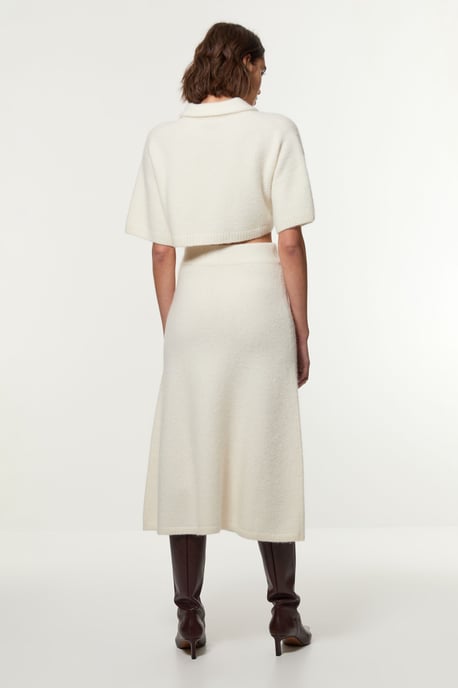 Alpaca Wool Fluffy Full Knit Skirt - Image 5