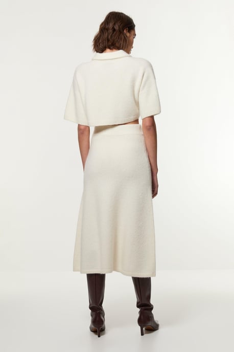 Alpaca Wool Fluffy Full Knit Skirt - Image 6