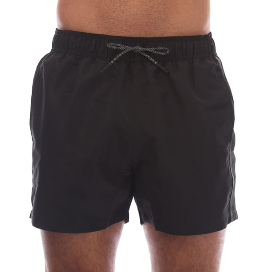 Men's Emporio Armani EA7 Logo Tape Swim Shorts in Black - Image 2