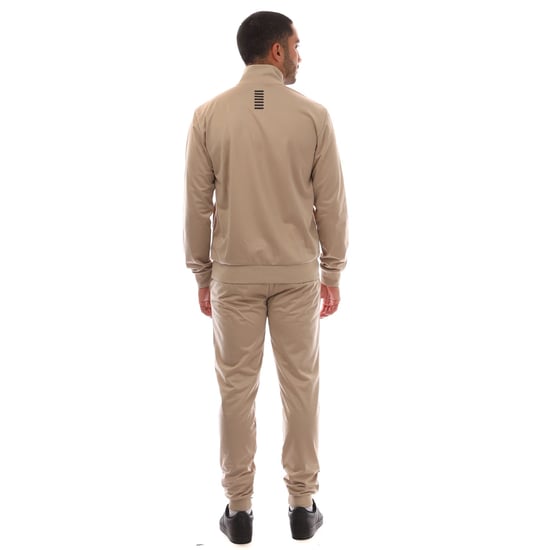 Men's Emporio Armani EA7 Logo Tracksuit in Beige - Image 4