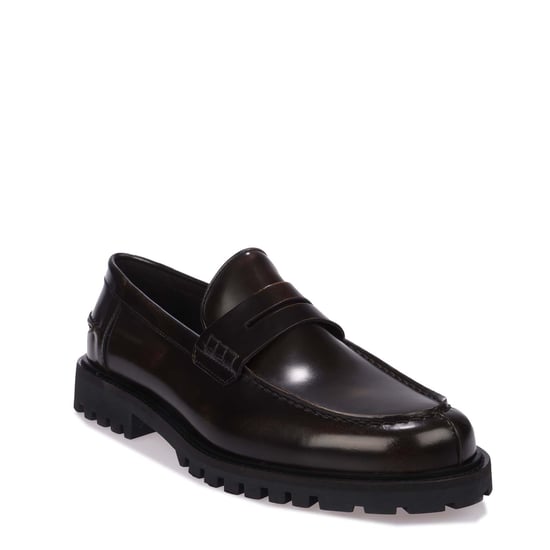 Men's Hugo Boss Richayl Penny Loafers in Brown - Image 2