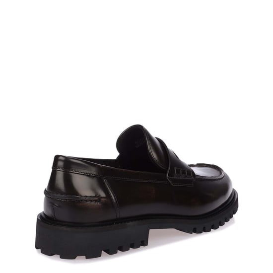 Men's Hugo Boss Richayl Penny Loafers in Brown - Image 3
