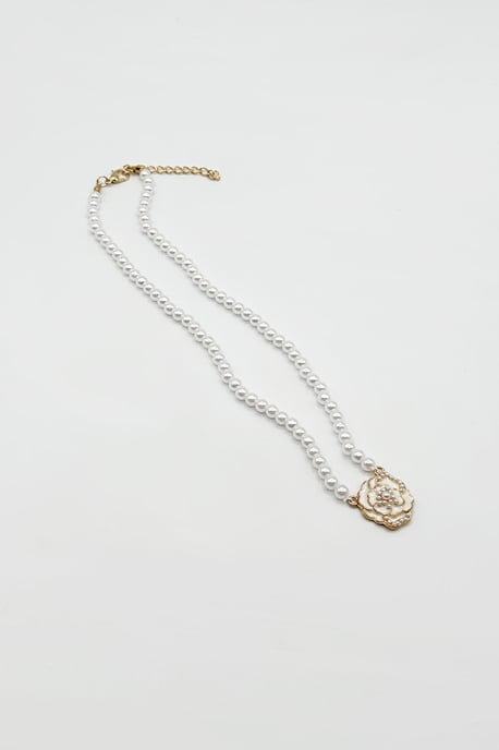 French Camellia Pearl Necklace - Image 2