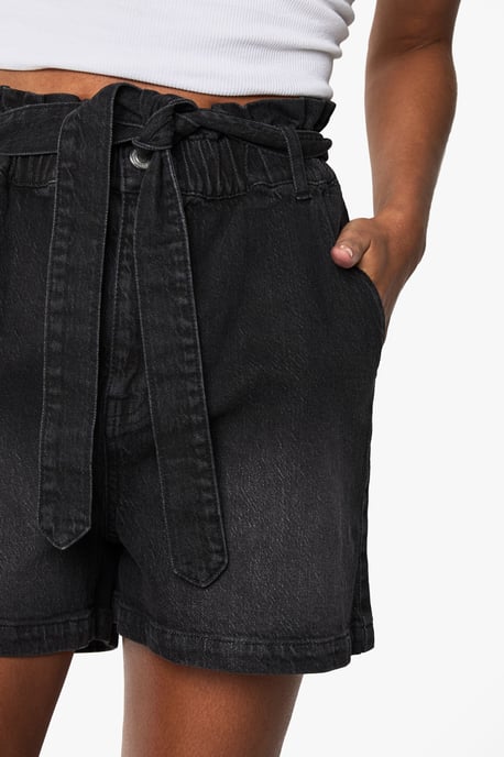 Tall Paper bag Waist Denim Short - Image 4
