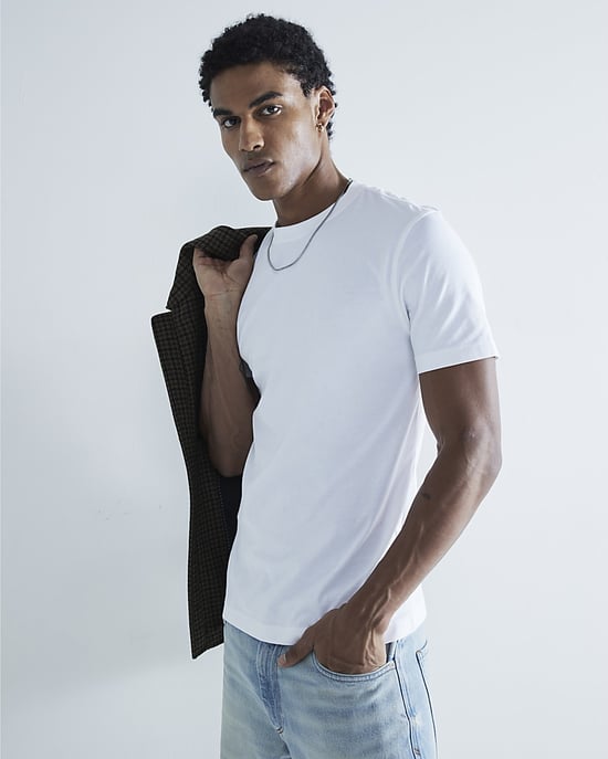 River Island Mens T-Shirt 3 Pack Mixed Colours Slim Fit - Image 2