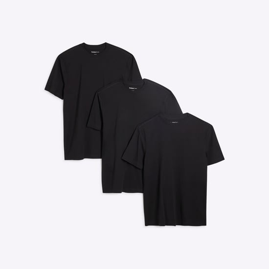 River Island Mens T-Shirt 3 Pack Black Short Sleeve Slim Fit - Image 1