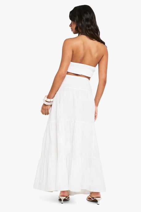 Petite Cotton Poplin Tiered Maxi Skirt - Image 2