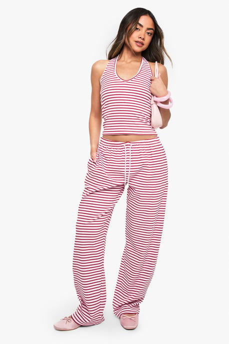 Stripe Rib Drawcord Trouser - Image 1