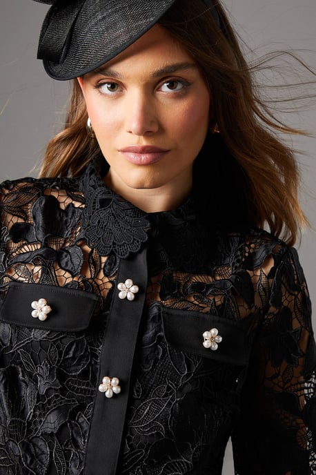 Lace Pearl Button Shirt - Image 4