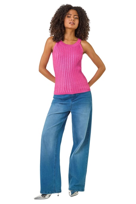 Dusk Metallic Knit Vest Top - Image 2