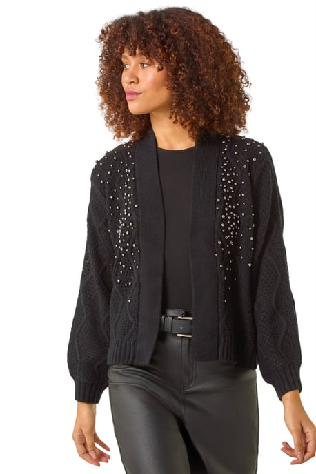 Pearl Embellished Cardigan - Image 2