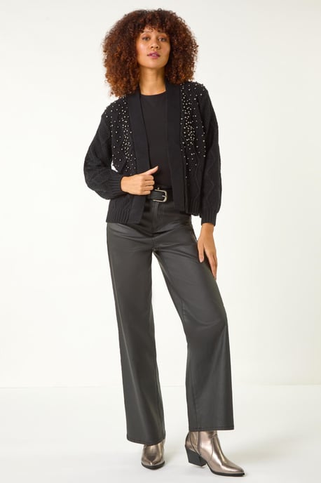 Pearl Embellished Cardigan - Image 3
