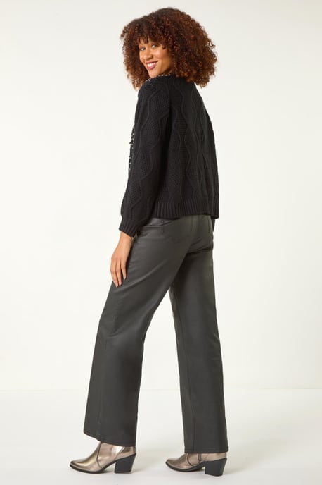 Pearl Embellished Cardigan - Image 4