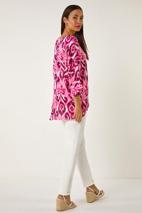 Ikat Print Tunic Top - Image 4