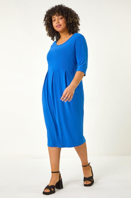 Curve Cocoon Pocket Detail Midi Dress - Image 2