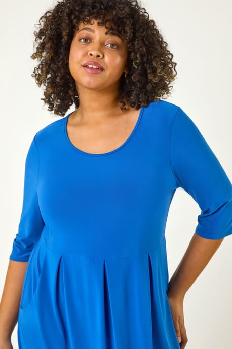 Curve Cocoon Pocket Detail Midi Dress - Image 4