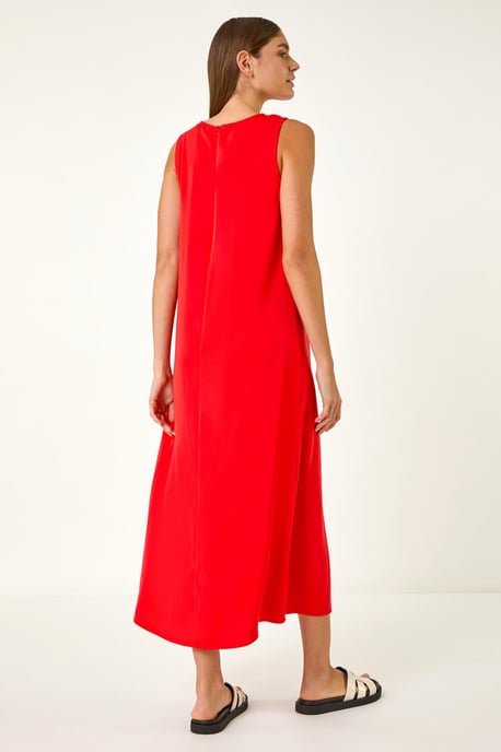 Satin A-Line Midi Dress - Image 3