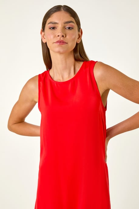 Satin A-Line Midi Dress - Image 4