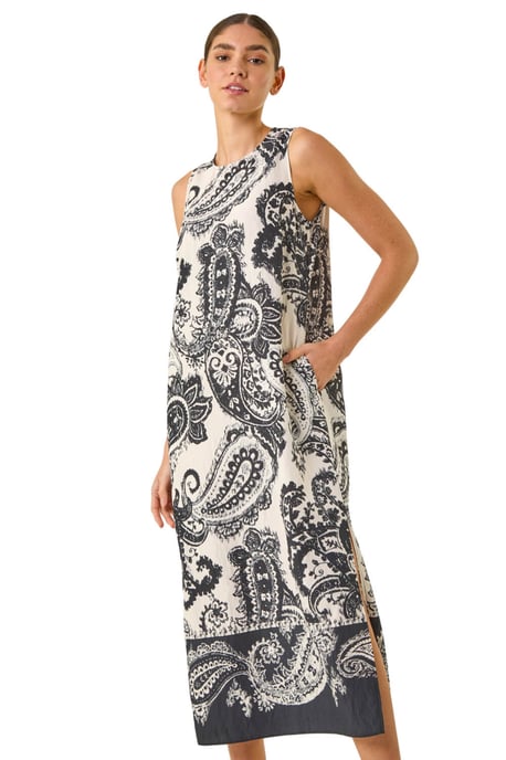 Paisley Print Midi Dress - Image 1