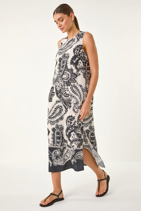 Paisley Print Midi Dress - Image 2