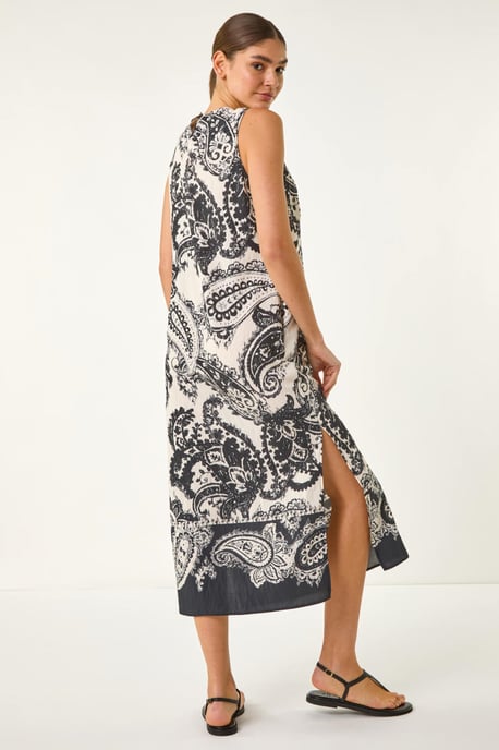 Paisley Print Midi Dress - Image 3