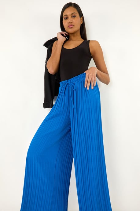 Pleated Wide Leg Culottes - Image 2