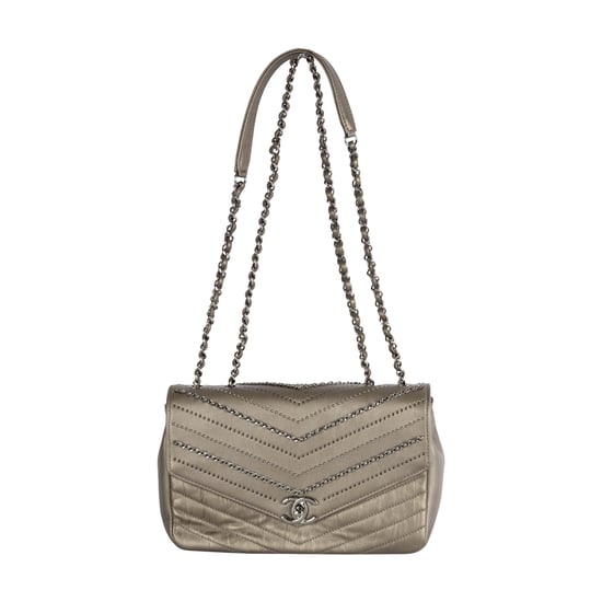 Chanel Embellished 'Chain Sequins' Chevron Flap Bag - '10s - Image 1